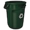 Rubbermaid Commercial 32 gal. Round Trash Can FG263200DGRN - alternate 4